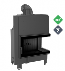 Zobrazit detail zboží: KRATKI MBO 15kW BS Pravá BLACK krbová vložka (Rohová)